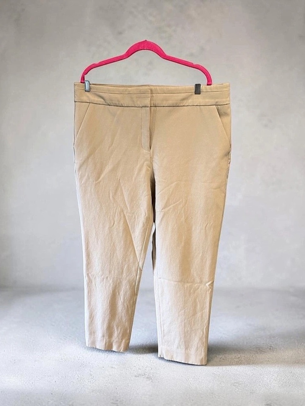 Chico's So Slimming Girlfriend Ankle Pants Beige Waist 3R or 16 R